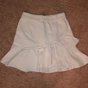 White ruffle skirt